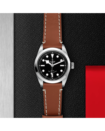 Tudor Black Bay 32/36/41 - 36 mm steel case, Brown leather strap (watches)